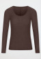 Shirt langarm deep brown - Personal Fit