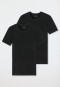 Shirts short-sleeved 2-pack organic cotton round neck black - 95/5