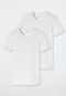 Tee-shirts manches courtes en coton bio, encolure arrondie, blanc - 95/5