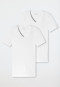 Shirts kurzarm 2er-Pack Organic Cotton tiefer V-Ausschnitt weiß – 95/5