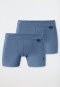 2-pack shorts with construction site print denim blue - Fine Rib