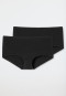 Shorts en lot de 2 Coton bio noir - 95/5