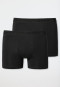 Boxers en pack de 2 Coton bio taille élastiquée noir - 95/5