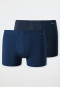 Boxer briefs 2-pack Tactel® solid patterned dark blue/aqua - selected! premium inspiration