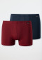 Shorts 2er-Pack Tactel® uni gemustert dunkelblau/rot - selected! premium inspiration