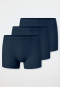 Shorts 3-pack biologisch katoen donkerblauw - 95/5