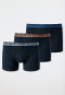 Lot de 3 shorts en coton bio à rayures bleu foncé - 95/5