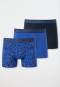 Shorts 3er-Pack Organic Cotton Ringel Fische dunkelblau/ aqua gemustert - 95/5