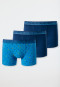 Lot de 3 shorts coton bio rayures cactus bleu - 95/5