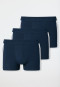 Shorts 3-pack biologisch katoen strepen donkerblauw - 95/5