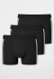 Shorts 3-pack biologisch katoen strepen zwart - 95/5