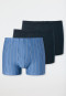 Shorts 3er-Pack Organic Cotton uni/geringelt mehrfarbig - 95/5