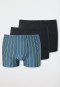 Lot de 3 shorts en coton biologique unis/rayés multicolores - 95/5