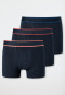 Shorts 3-pack organic cotton woven elastic waistband dark blue - 95/5