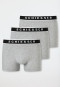 Shorts 3er-Pack Organic Cotton Webgummibund grau-meliert - 95/5