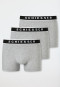 Shorts 3-pack biologisch katoen geweven elastische tailleband grijs-gemêleerd - 95/5