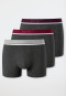 Boxer briefs, 3-pack, organic cotton, woven elastic waistband, heather gray - 95/5