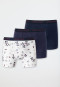 Short 3-pack biologisch katoen geweven elastische band gestreepte ski veelkleurig - Rat Henry