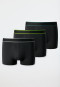 Short 3-pack biologisch katoen geweven elastische tailleband zwart - 95/5