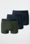 Confezione da 3 pantaloncini in cotone biologico con elastico in vita in tessuto tramato a tinta unita/ a righe, multicolore - 95/5