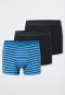 Shorts 3er-Pack Organic Cotton Webgummibund uni/gestreift mehrfarbig - 95/5