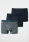 Shorts 3-pack Organic Cotton woven elastic waistband plain/stripes multi-colored - 95/5