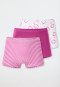 Shorts 3er-Pack Ringel Smiley mehrfarbig - 95/5