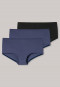 Boyshorts in 3-pack black/dark blue - Invisible Cotton