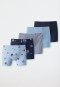 Confezione da 5 boxer in cotone biologico con morbida fascia in vita, motivo foche e pirati, tonalità multicolore - Boys World