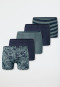 Confezione da 5 pezzi a righe blu/verde - 95/5