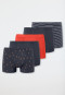 Shorts 5er-Pack Ringel Palmen mehrfarbig - 95/5