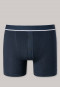 Boxer côtelé en coton bio bleu foncé - Retro Rib