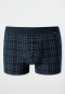 Shorts in raffinato tessuto Interlock con fantasia, blu notte/bianco - Fine Interlock