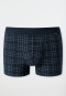 Short fijne interlock met patroon nachtblauw/wit - Fine Interlock