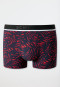 Boxer microfibre feuilles bleu foncé/rouge - Fashion Daywear