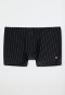 Black striped microfiber shorts - Nachtschwärmer