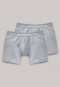 Short met voorsluiting 2-pack grijsmelange - Authentic