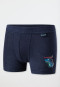 Shorts in modal con morbido elastico in vita e orlo piatto, motivo con dinosauri e pixel, blu scuro - Boys World