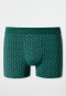 Boxer coton bio imprimé vert foncé/blanc - Fashion Daywear