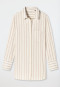 Slaaphemd lange mouwen geweven stof Tencel knoopsluiting strepen off-white - Selected! premium inspiratie
