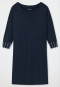 Sleep shirt 3/4-length sleeves modal oversized cuffs dark blue - Modern Nightwear