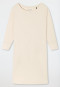 Maglia da notte oversize in modal con maniche a 3/4 e polsini, color sabbia - Modern Nightwear