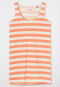 Sleep shirt sleeveless organic cotton stripes peach - Just Stripes