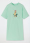Sleep shirt short-sleeved organic cotton cockatoo mint - Ocean Flow