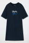 Sleepshirt kurzarm Organic Cotton Sea dunkelblau - Aquatic Flow