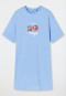 Chemise de nuit manches courtes coton bio lunettes de soleil bleu air - Aquatic Flow
