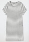 Sleep shirt short-sleeved stripes heather gray - Casual Essentials