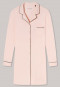 Maglia da notte a maniche lunghe pistagna interlock abbottonatura rosa tenue - Simplicity