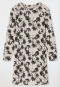 Slaapshirt lange mouwen modal bloemenprint zandkleurig - Contemporary Nightwear