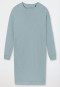 Sleep shirt long-sleeved modal oversized cuffs gray-blue - Modern Nightwear
